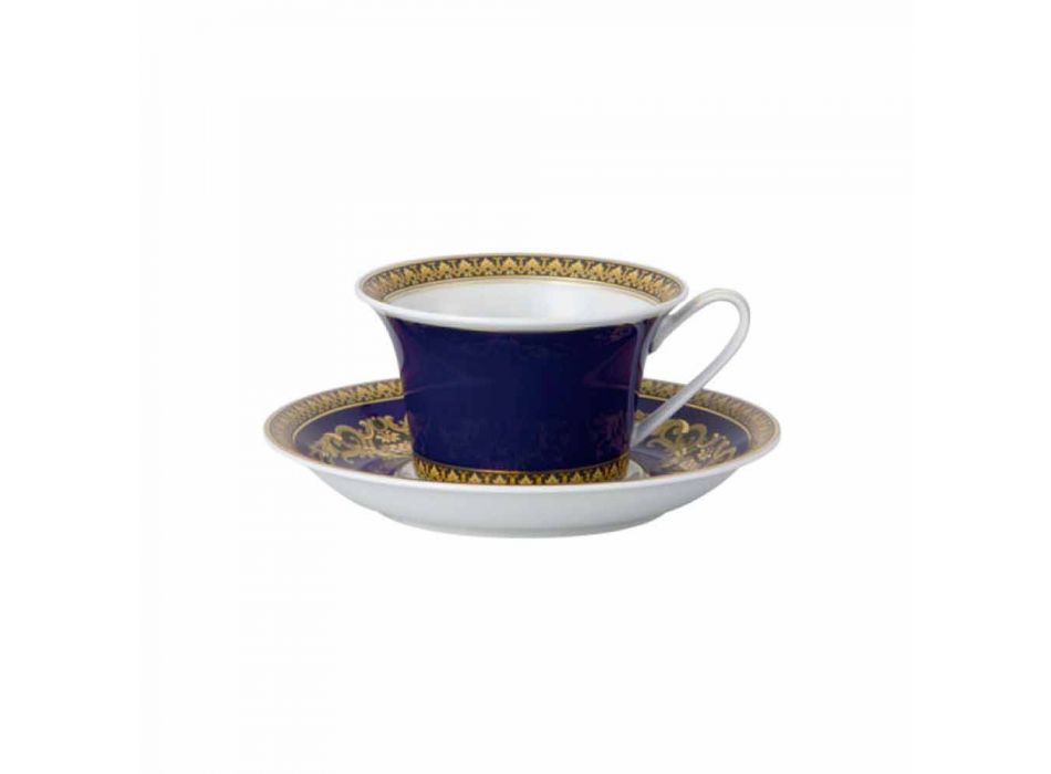 Rosenthal Versace Medusa Blue Teacup of modern porcelain design Viadurini
