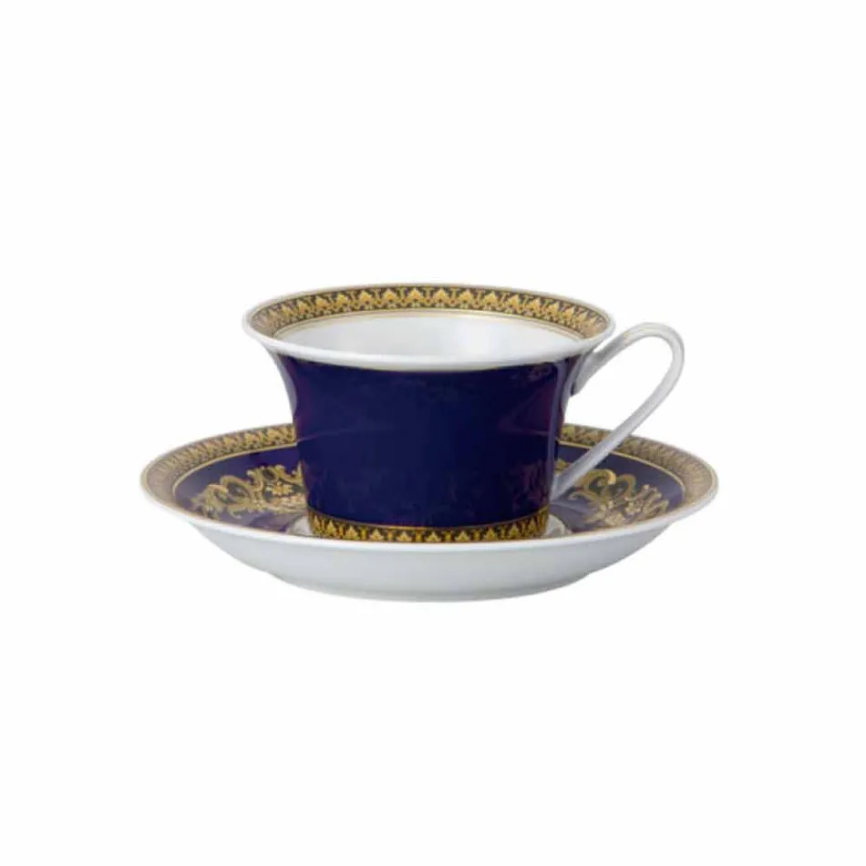 Rosenthal Versace Medusa Blue Teacup of modern porcelain design Viadurini