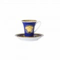 Rosenthal Versace Medusa Blue porcelain coffee cup, luxury design