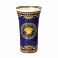 Rosenthal Versace Medusa Blue porcelain vase 26 cm, modern design
