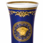 Rosenthal Versace Medusa Blue Vase of modern design porcelain 34cm Viadurini