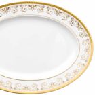 Rosenthal Versace Medusa Gala Gold Oval plate design 34cm porcelain Viadurini