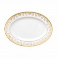 Rosenthal Versace Medusa Gala Gold porcelain oval plate 34 cm