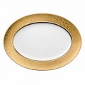 Rosenthal Versace Medusa Gala Gold porcelain oval plate 40 cm