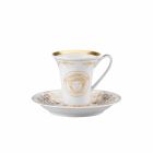 Rosenthal Versace Medusa Gala Gold set espresso cups 6pc porcelain Viadurini