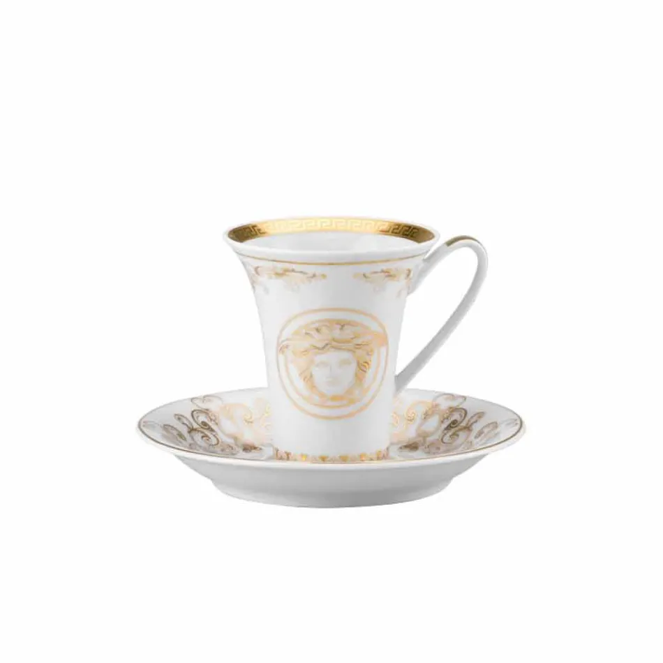 Rosenthal Versace Medusa Gala Gold set espresso cups 6pc porcelain Viadurini