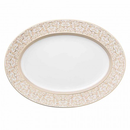 Rosenthal Versace Medusa Gala Oval 40cm dish of porcelain design Viadurini