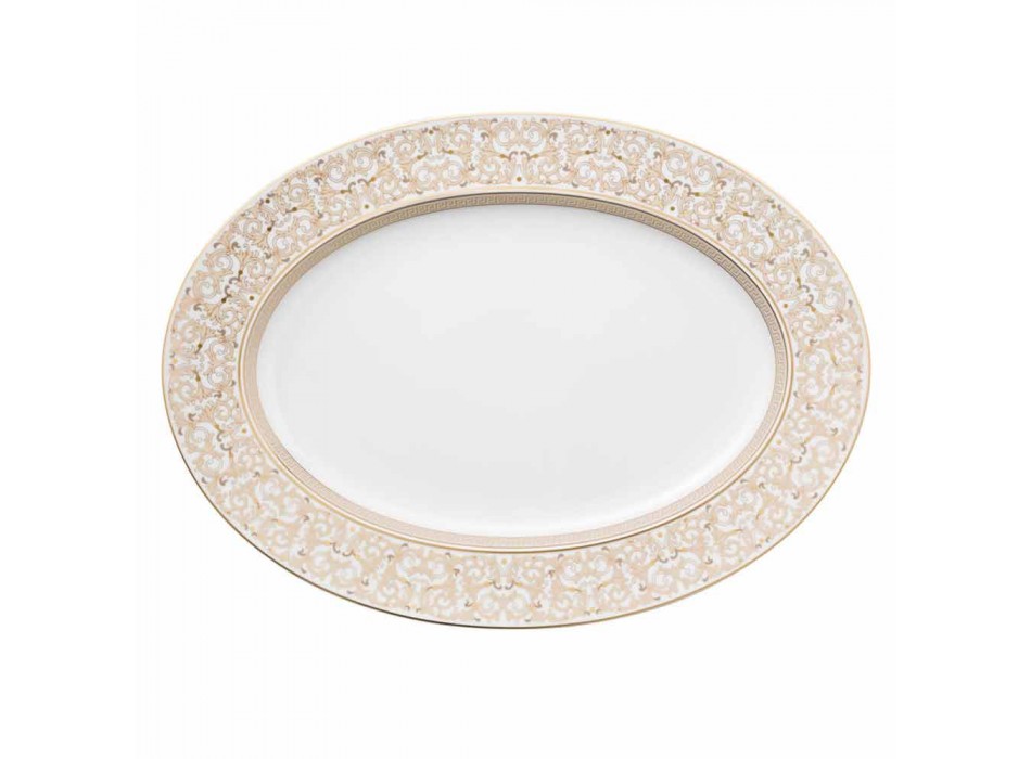 Rosenthal Versace Medusa Gala Oval 40cm dish of porcelain design Viadurini