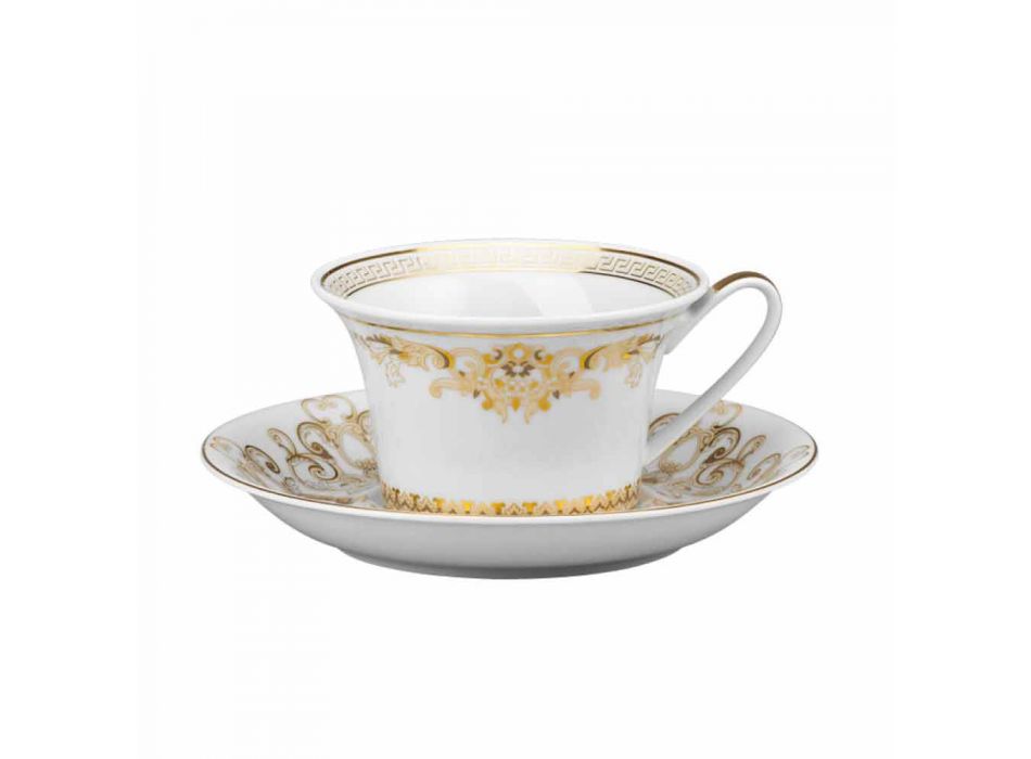 Rosenthal Versace Medusa Gala porcelain teacup set 6 pieces Viadurini