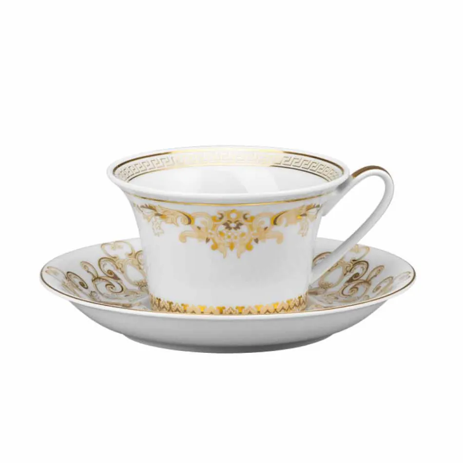 Rosenthal Versace Medusa Gala porcelain teacup set 6 pieces Viadurini