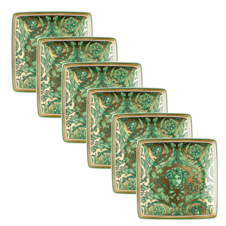 Rosenthal Versace Medusa Garland 6 Flat Square Cups - Christmas Viadurini