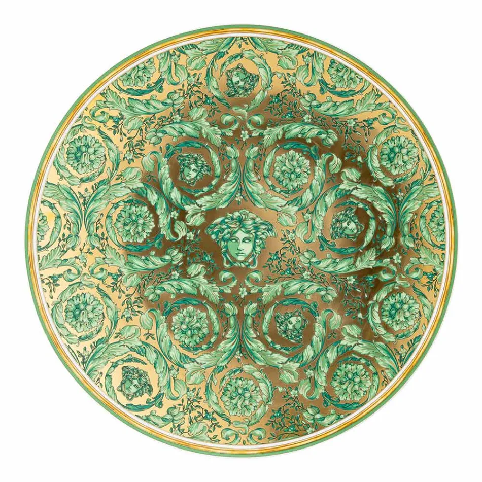 Rosenthal Versace Medusa Garland Green Christmas Plate 33 cm - Christmas Viadurini