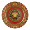 Rosenthal Versace Medusa Rosso porcelain placeholder plate, 30 cm