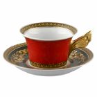 Rosenthal Versace Medusa Red teacup set 6 pieces in porcelain Viadurini