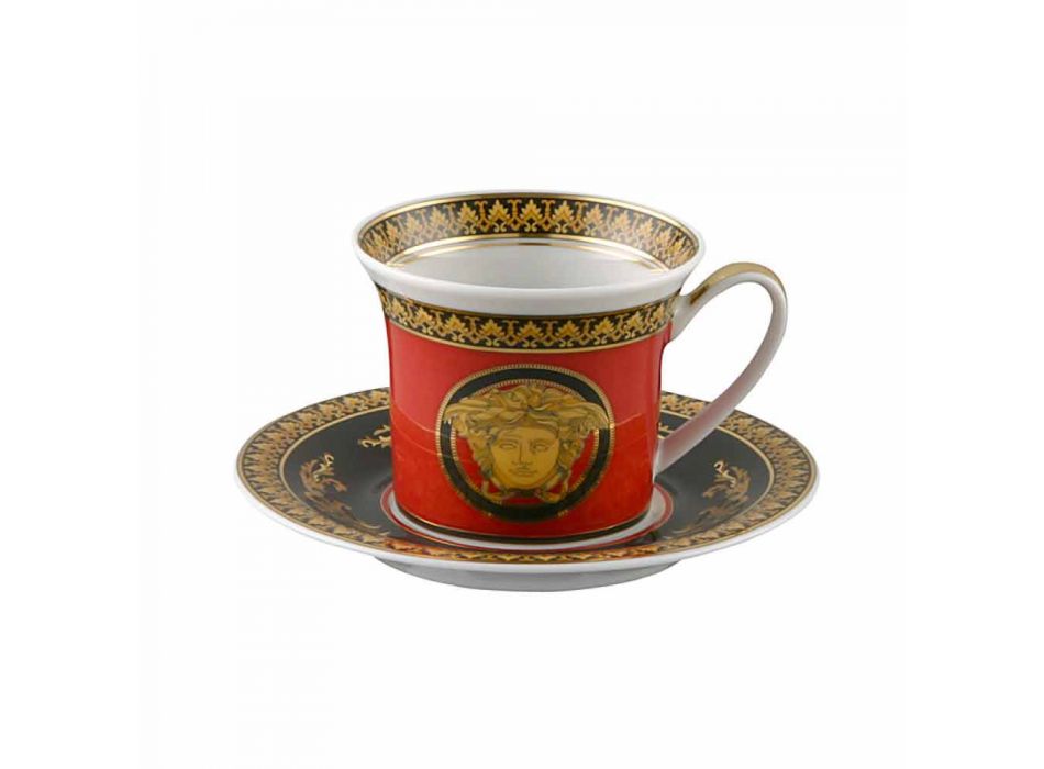 Rosenthal Versace Red Medusa Espresso cup in porcelain design Viadurini