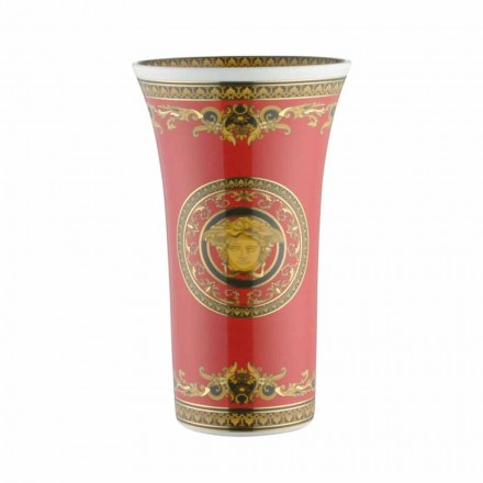 Rosenthal Versace Medusa Rosso Vase of modern design porcelain 26cm Viadurini