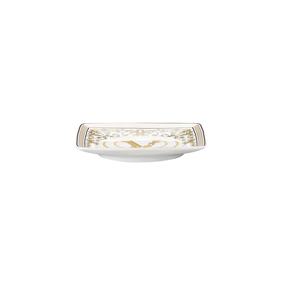 Rosenthal Versace Virtus Gala 6 Flat Square Bowls 15x15 cm in Porcelain - Baroque Viadurini