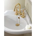 Classic Handcrafted Brass Bridge Tap for Sink - Fioretta Viadurini