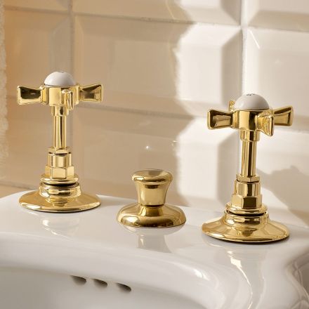 Vintage Brass Bidet Taps with Internal Delivery Made in Italy – Katerina Viadurini