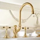 Vintage High Spout Basin Tap in Brass Made in Italy - Katerina Viadurini