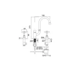 Vintage High Spout Basin Tap in Brass Made in Italy - Katerina Viadurini