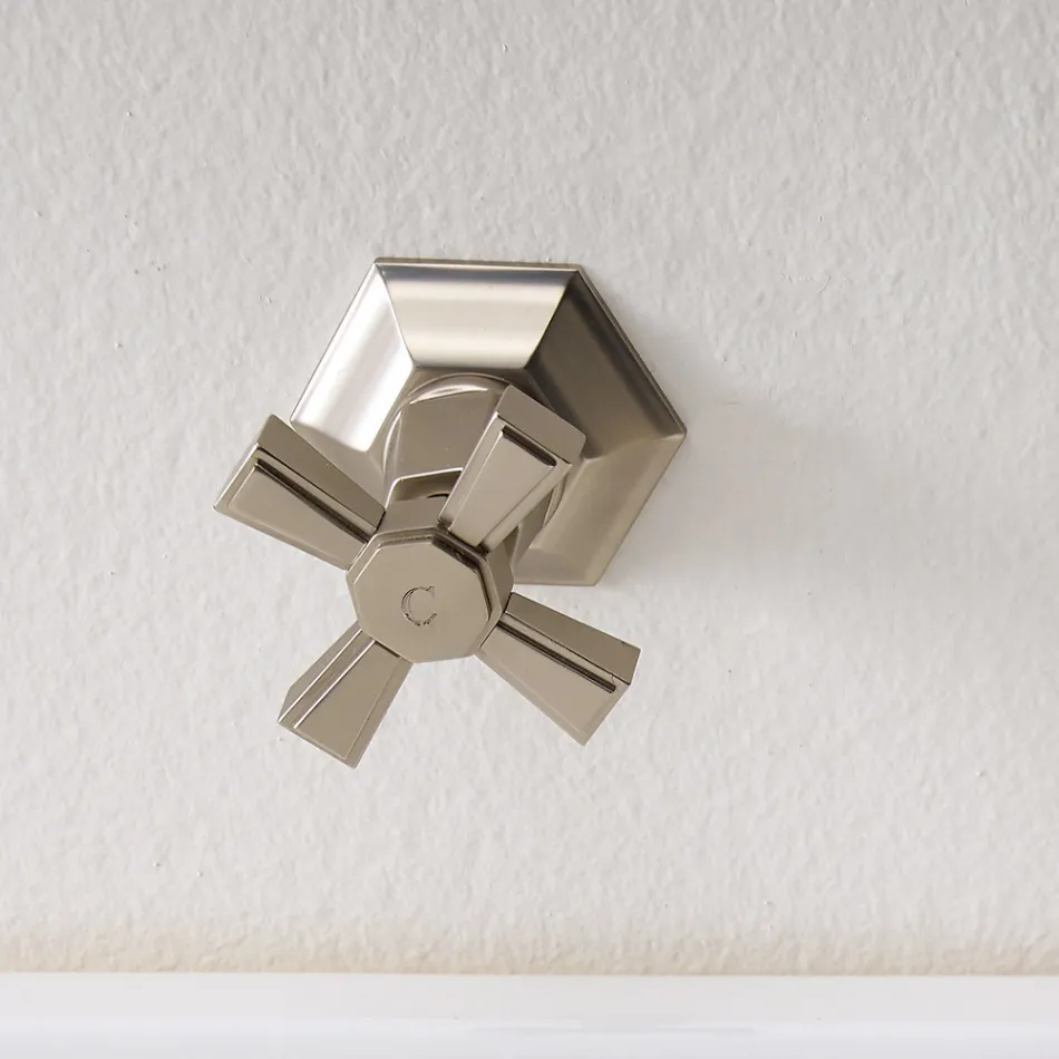 VIntage Design Wall-Mounted Basin Tap in Brass Made in Italy - Silvana Viadurini