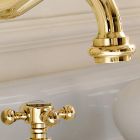 Vintage Design 3-Hole Basin Tap in Brass Made in Italy - Ursula Viadurini