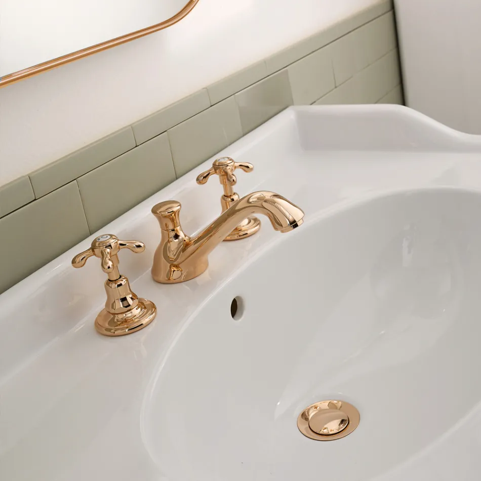 Vintage 3 Hole Brass Sink Tap Made in Italy – Klarisa Viadurini