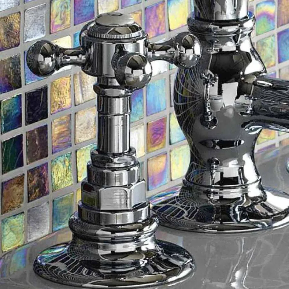 Vintage 3-Hole Brass Bidet Tap Made in Italy - Elisea Viadurini