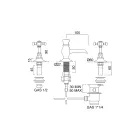 Vintage 3-Hole Brass Bidet Tap Made in Italy - Elisea Viadurini