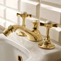 Vintage 3-Hole Bidet Taps in Brass Made in Italy - Katerina