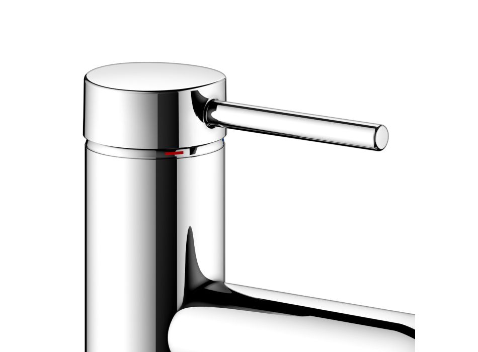 Single Lever Basin Mixer Tap Brass Round Design - Antilio Viadurini