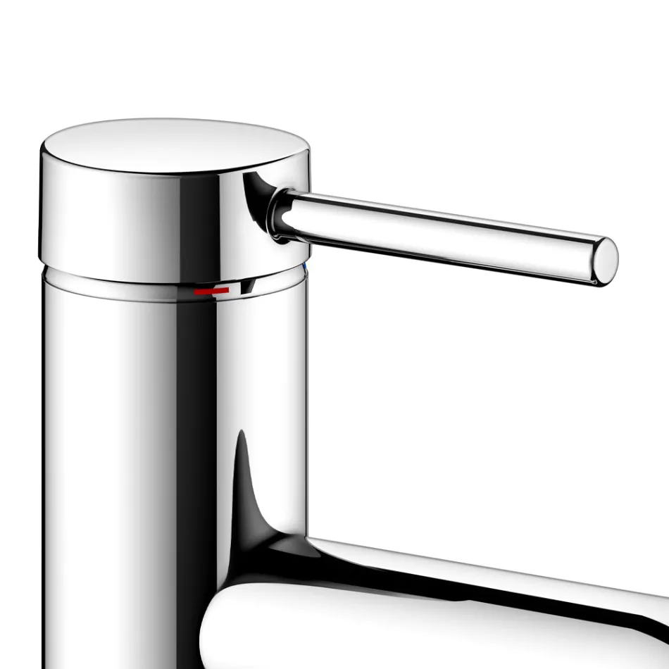 Single Lever Basin Mixer Tap Brass Round Design - Antilio Viadurini