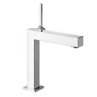 Square Design Brass Single Lever Basin Mixer Tap - Erik Viadurini