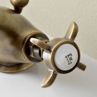 Single Hole Classic Bidet Tap in Brass and Butterfly Handles - Miriano Viadurini