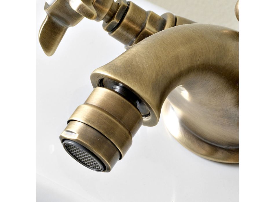 Classic Brass Single Hole Faucet for Bidet and Butterfly Handles - Miriano