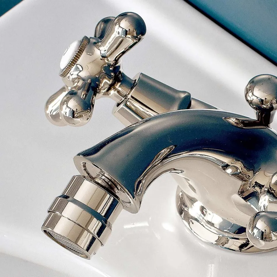 Single Hole Brass Bidet Tap with Classic Style Waste - Ercolina Viadurini
