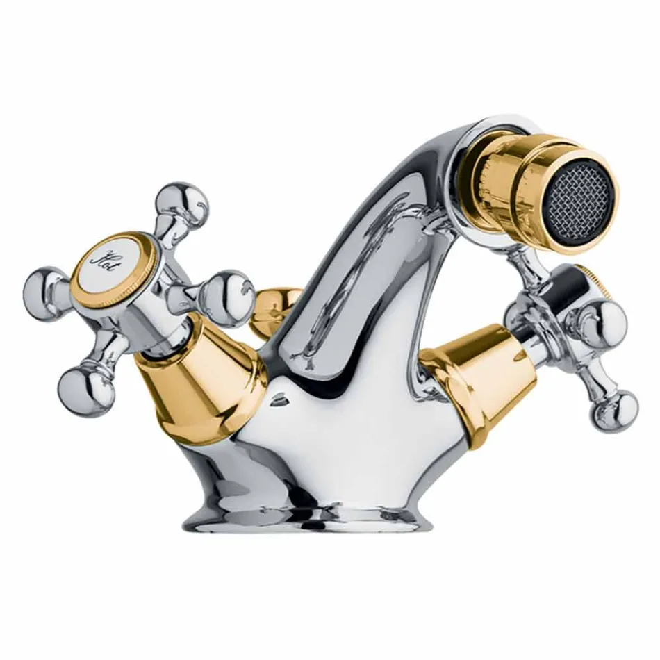 Single-hole Bidet Tap in Brass Classic Design Made in Italy - Lisca Viadurini