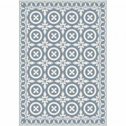 Beige or Blue Patterned Table Runner in Pvc and Modern Polyester - Bondo Viadurini