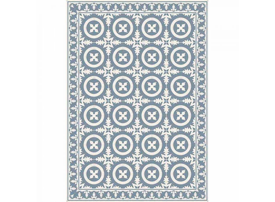Beige or Blue Patterned Table Runner in Pvc and Modern Polyester - Bondo