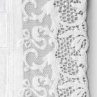 Linen Table Runner with White Lace Italian Luxury Quality - Farnese Viadurini