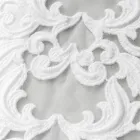 Linen Table Runner with White Lace Italian Luxury Quality - Farnese Viadurini