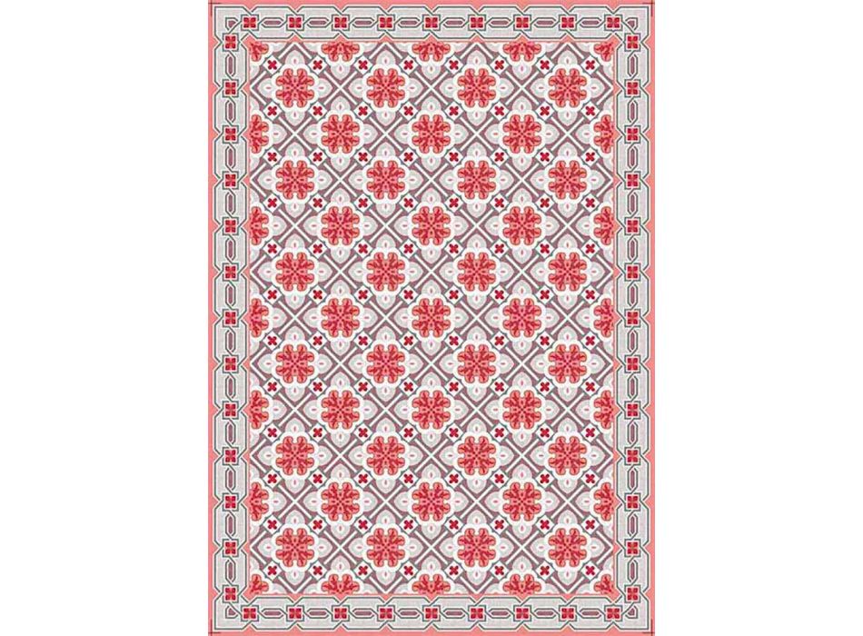 Patterned Design Table Runner with Red or Modern Blue Base - Petunia Viadurini