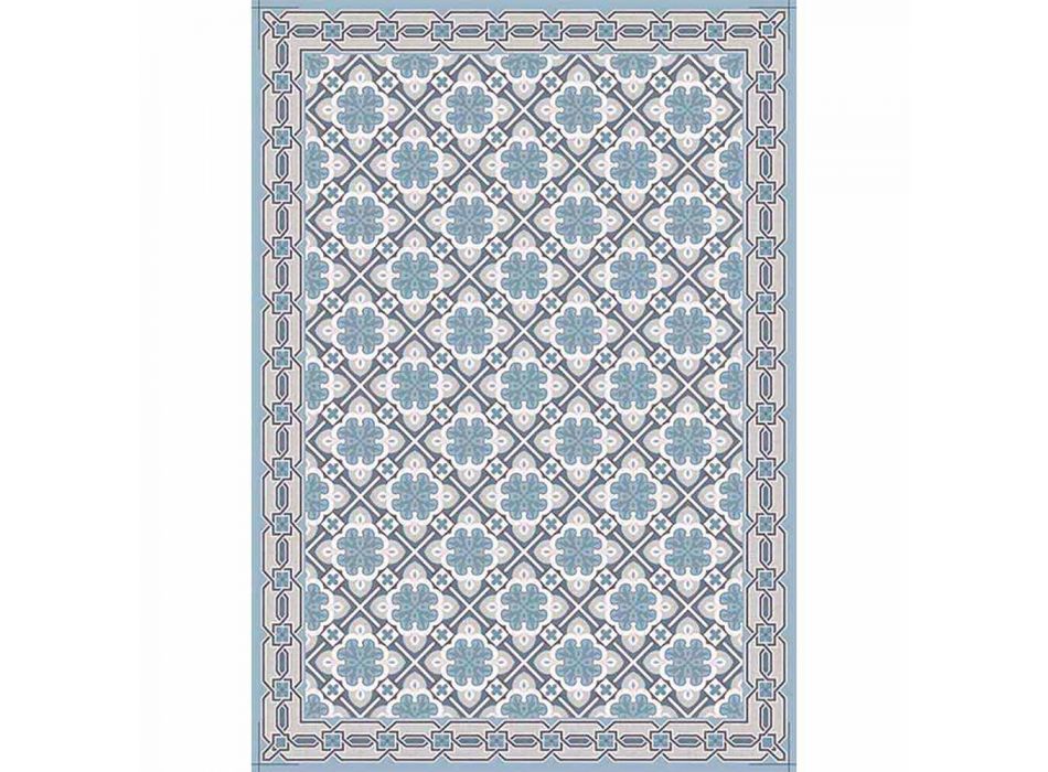 Patterned Design Table Runner with Red or Modern Blue Base - Petunia Viadurini