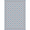 Patterned Design Table Runner with Red or Modern Blue Base - Petunia