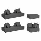 Modern Design Corner Outdoor Lounge in Homemotion Fabric - Benito Viadurini