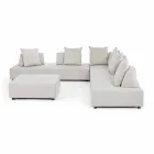 Modern Design Corner Outdoor Lounge in Homemotion Fabric - Benito Viadurini
