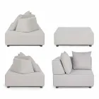 Modern Design Corner Outdoor Lounge in Homemotion Fabric - Benito Viadurini
