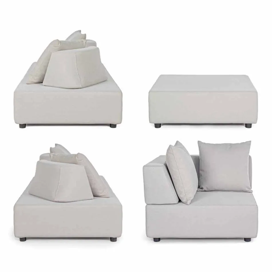 Modern Design Corner Outdoor Lounge in Homemotion Fabric - Benito Viadurini