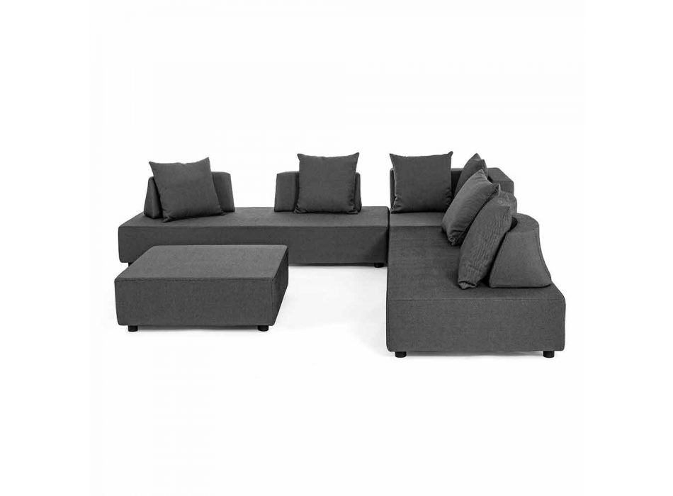 Modern Design Corner Outdoor Lounge in Homemotion Fabric - Benito Viadurini